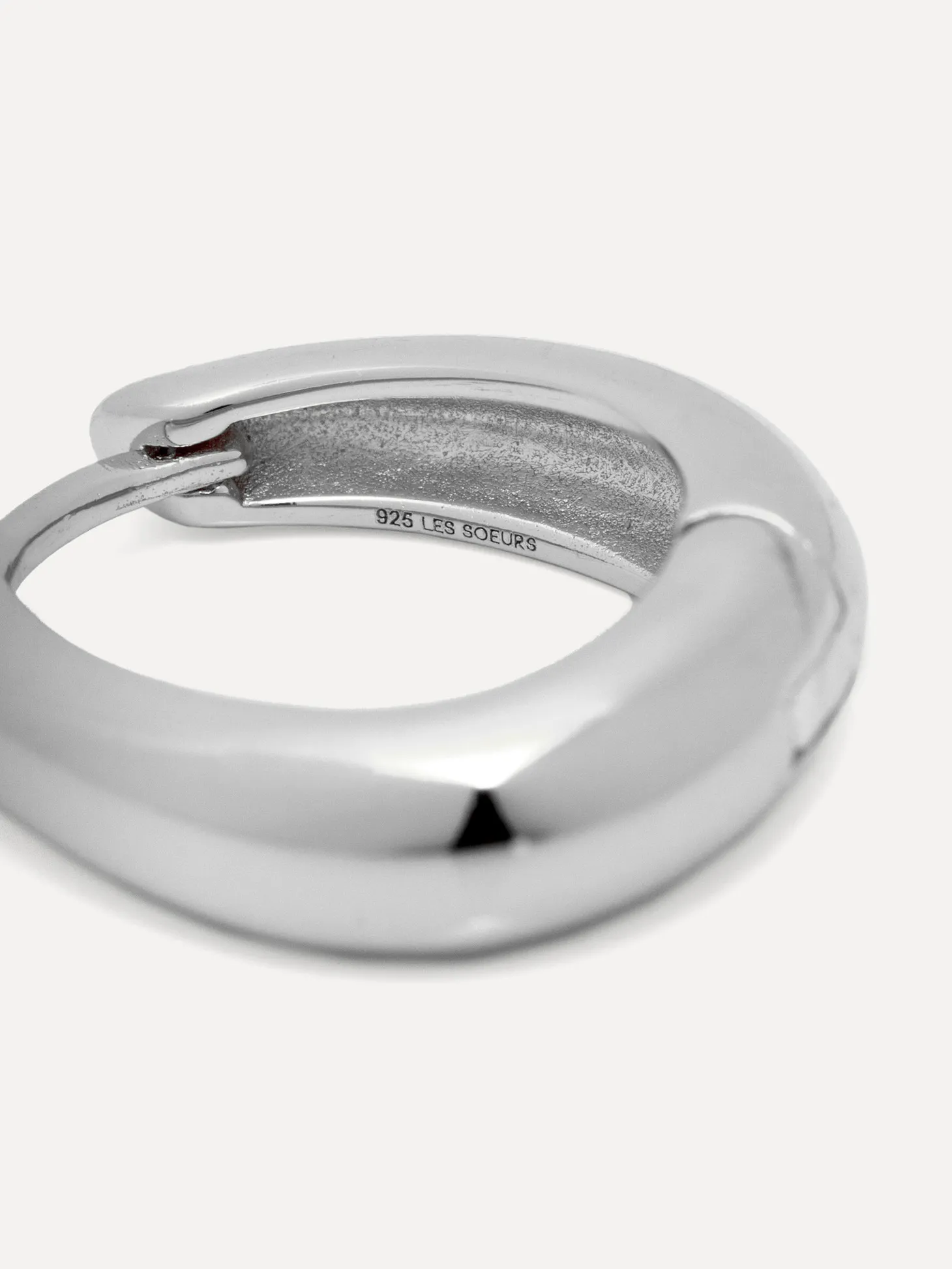 Les Soeurs Oorbel Joanne Oval Silver Discount