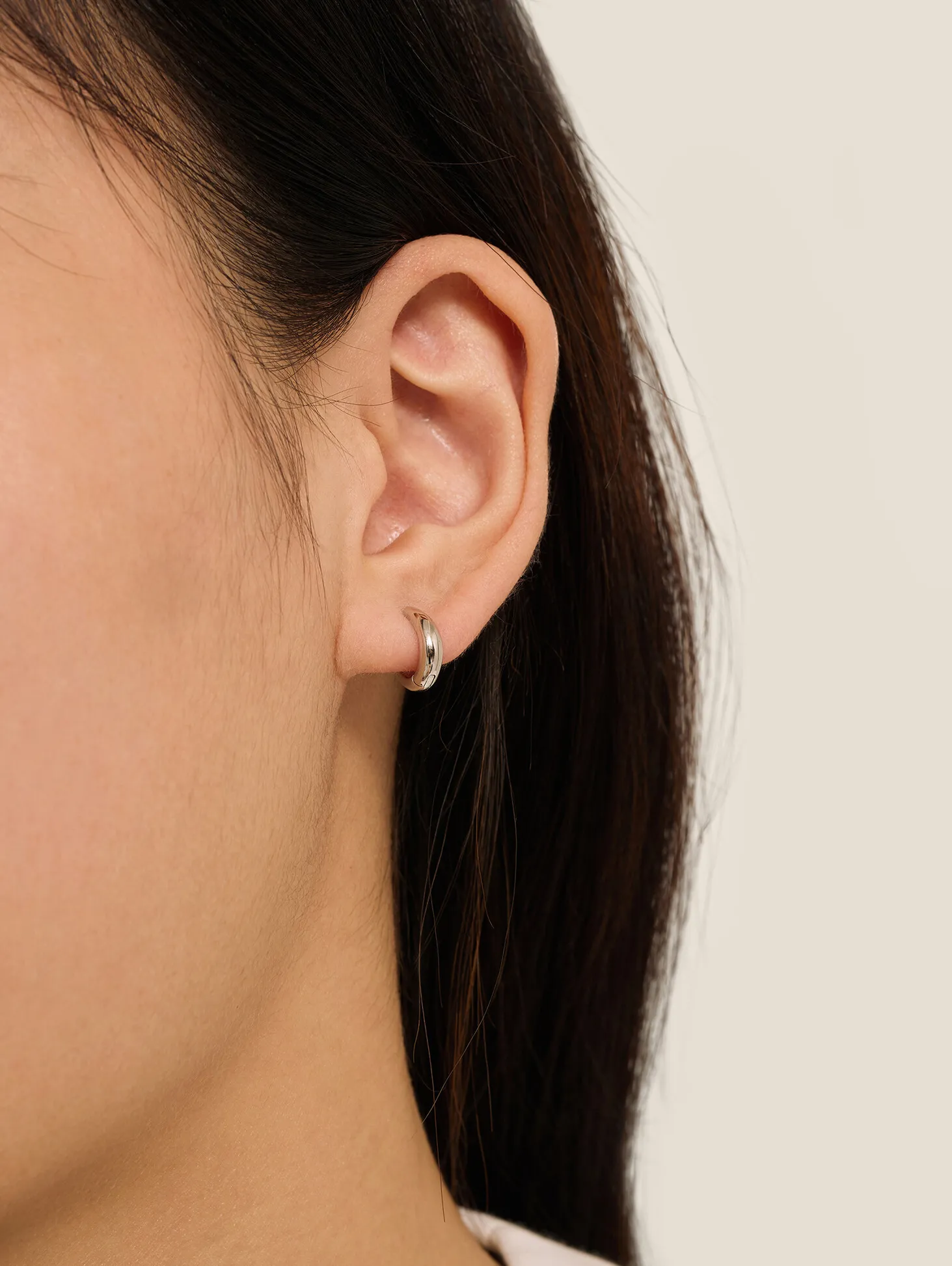 Les Soeurs Oorbel Joanne Oval Mini Silver Outlet