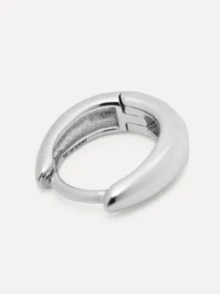 Les Soeurs Oorbel Joanne Oval Mini Silver Outlet