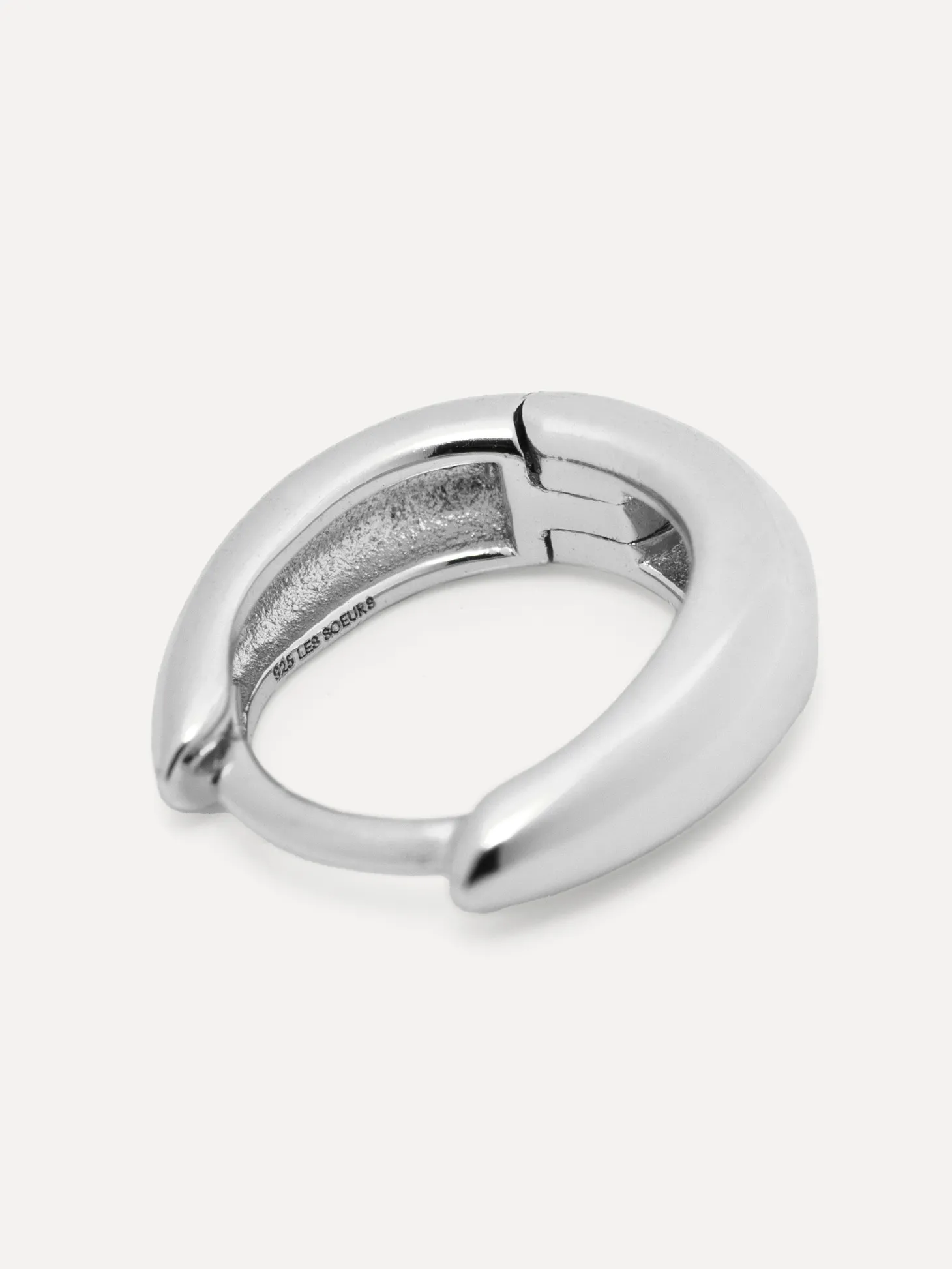 Les Soeurs Oorbel Joanne Oval Mini Silver Outlet