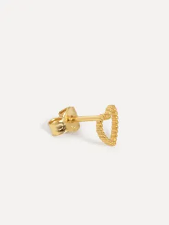 Les Soeurs Oorbel Jolie Dotted Heart Gold New