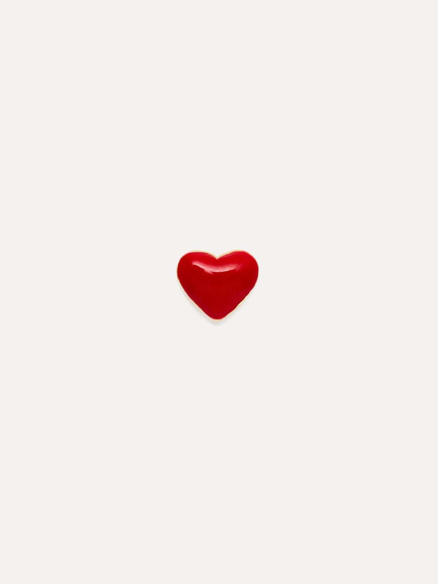 Les Soeurs Oorbel Jolie Red Heart Gold Clearance