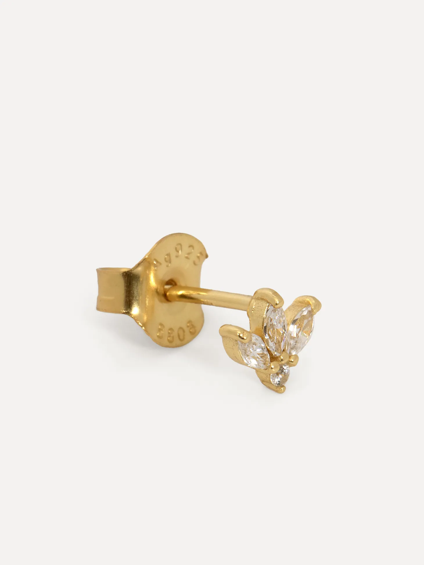 Les Soeurs Oorbel Jolie Triple Leaf Gold+Clear New