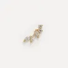 Les Soeurs Oorbel Louise Strass Leaves Gold Sale