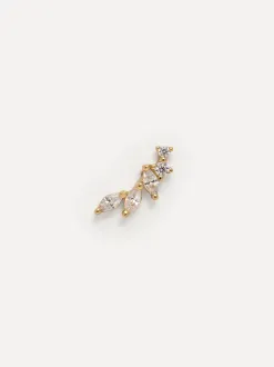 Les Soeurs Oorbel Louise Strass Leaves Gold Sale