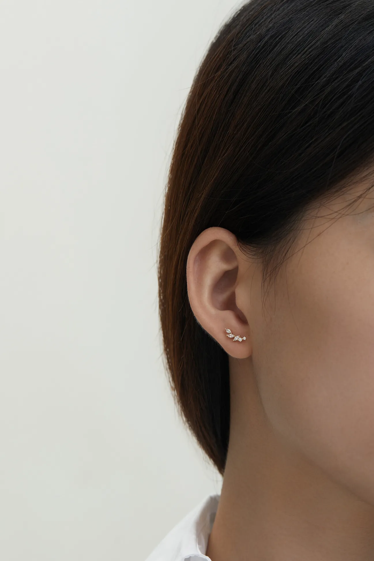 Les Soeurs Oorbel Louise Strass Leaves Gold Sale
