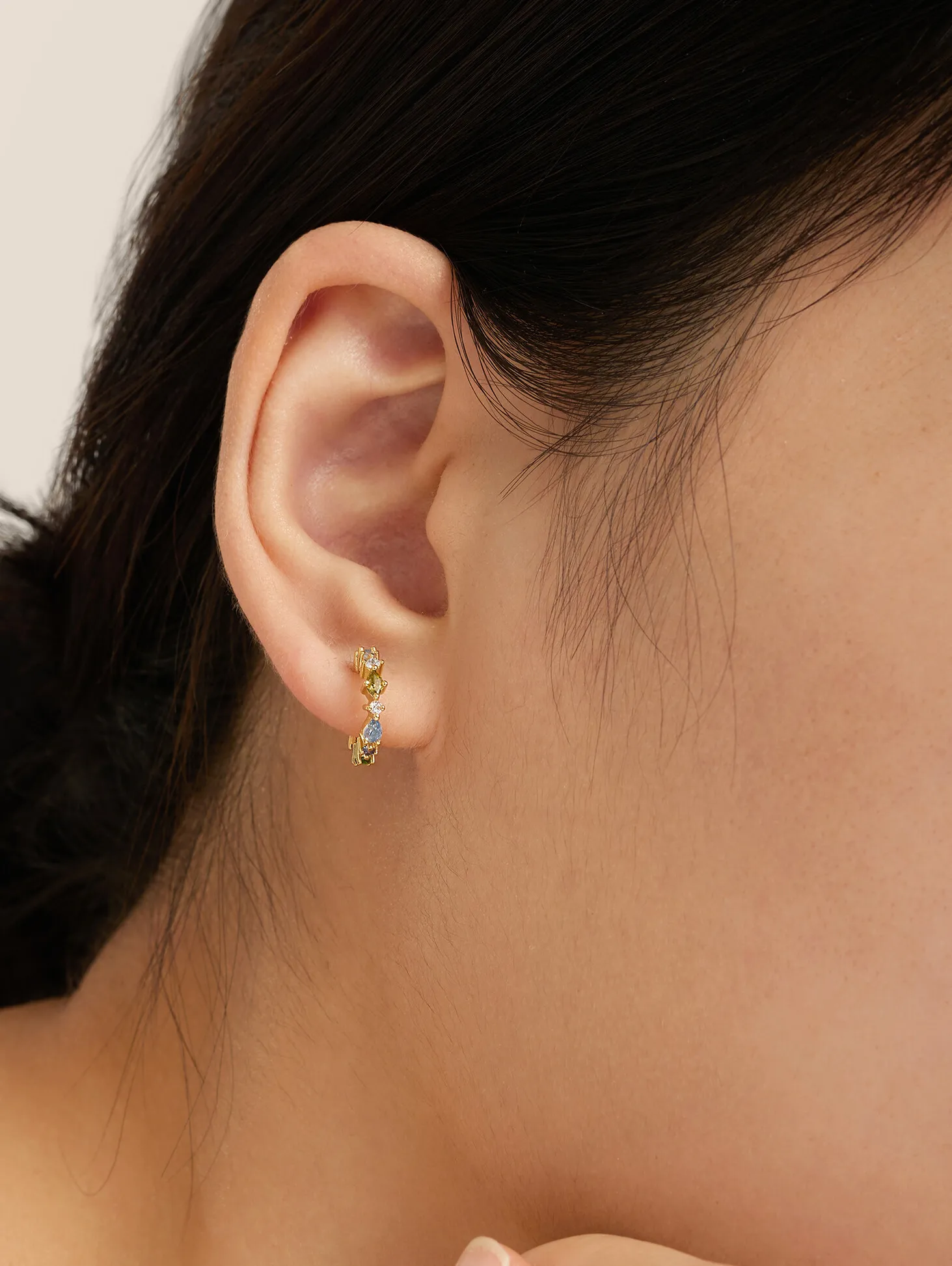 Les Soeurs Oorbellen Set Cara Pastel Gold+Zirkonia Best