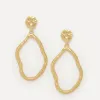 Les Soeurs Oorbellen Set Corine Small Flowy Gold New