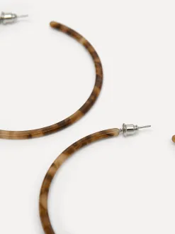 Les Soeurs Oorbellen set Maya Burl+Wood Best