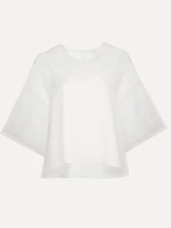 Les Soeurs Organza top Antonio White Fashion