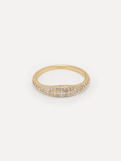 Les Soeurs Pinky Ring Gaia Strass Gold New
