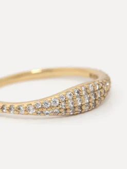 Les Soeurs Pinky Ring Gaia Strass Gold New