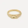 Les Soeurs Pinky Ring Ginette Rectangle Gold Best