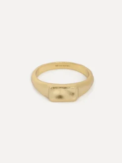 Les Soeurs Pinky Ring Ginette Rectangle Gold Best
