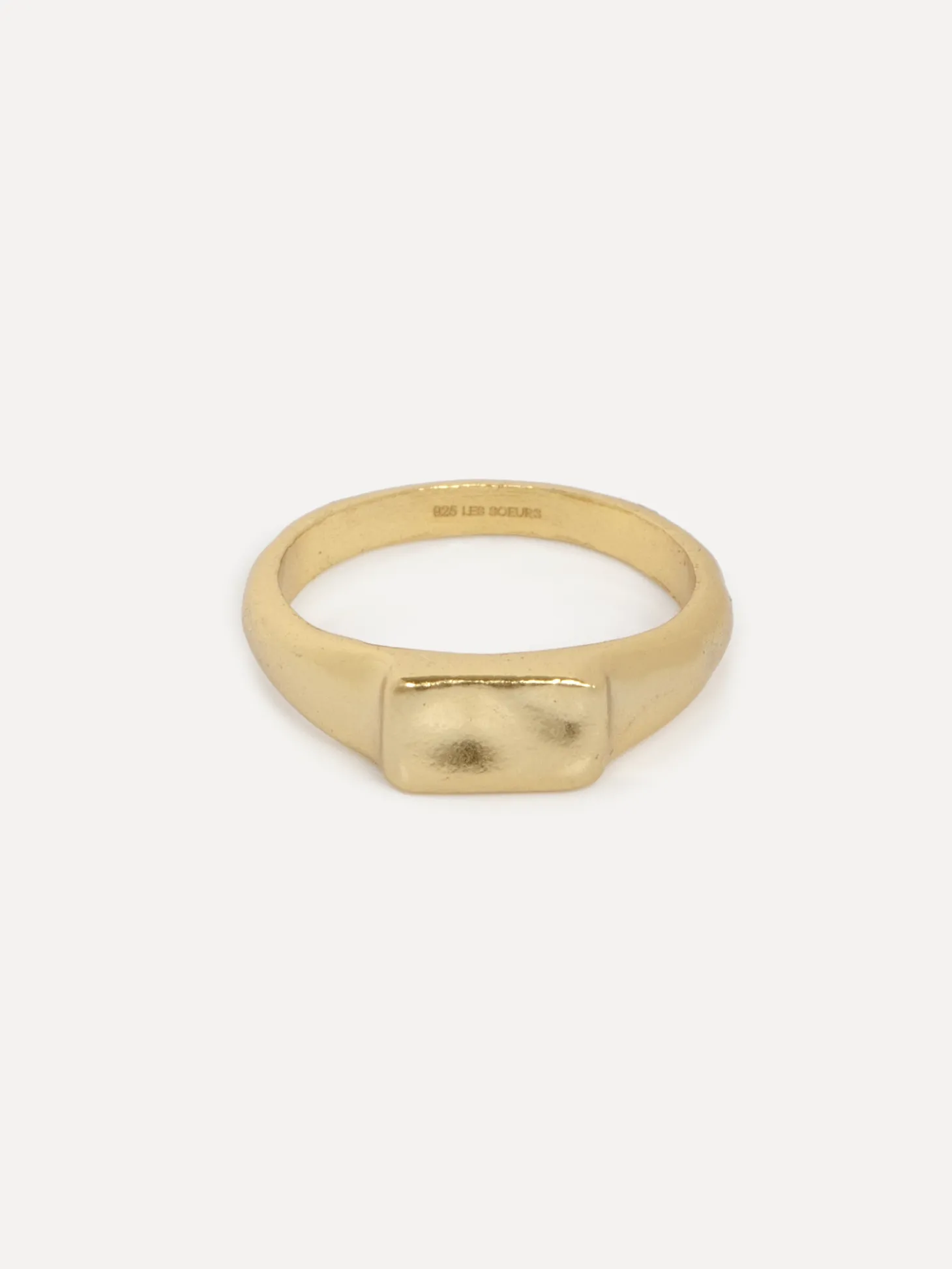 Les Soeurs Pinky Ring Ginette Rectangle Gold Best