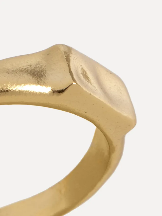 Les Soeurs Pinky Ring Ginette Rectangle Gold Best