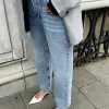 Les Soeurs Rechte jeans Cruz Mid+Blue+Denim New