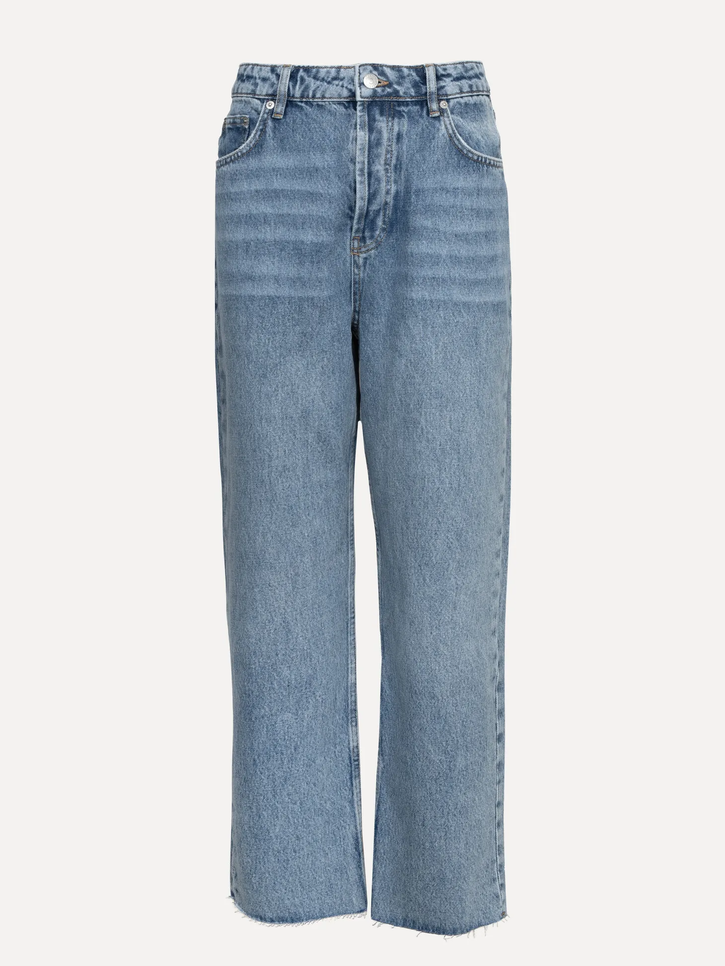 Les Soeurs Rechte jeans Cruz Mid+Blue+Denim New