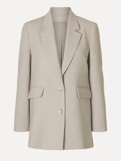 Selected Relaxte Blazer Rita Island+Fossil+Melange New