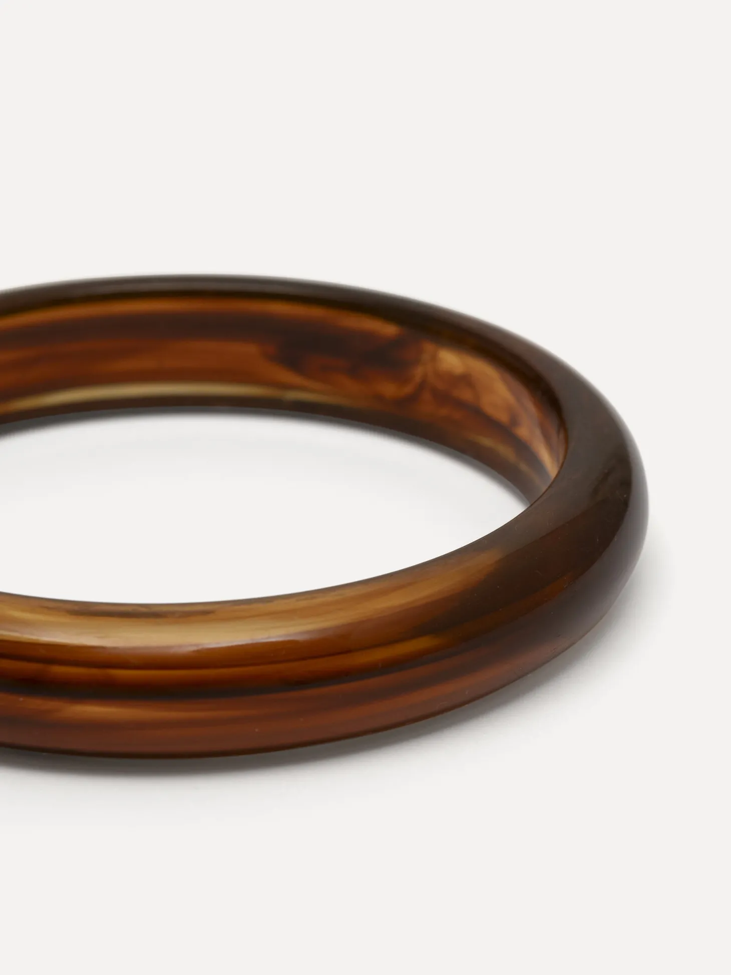 Les Soeurs Resin Bangle armband rond Brown Fashion