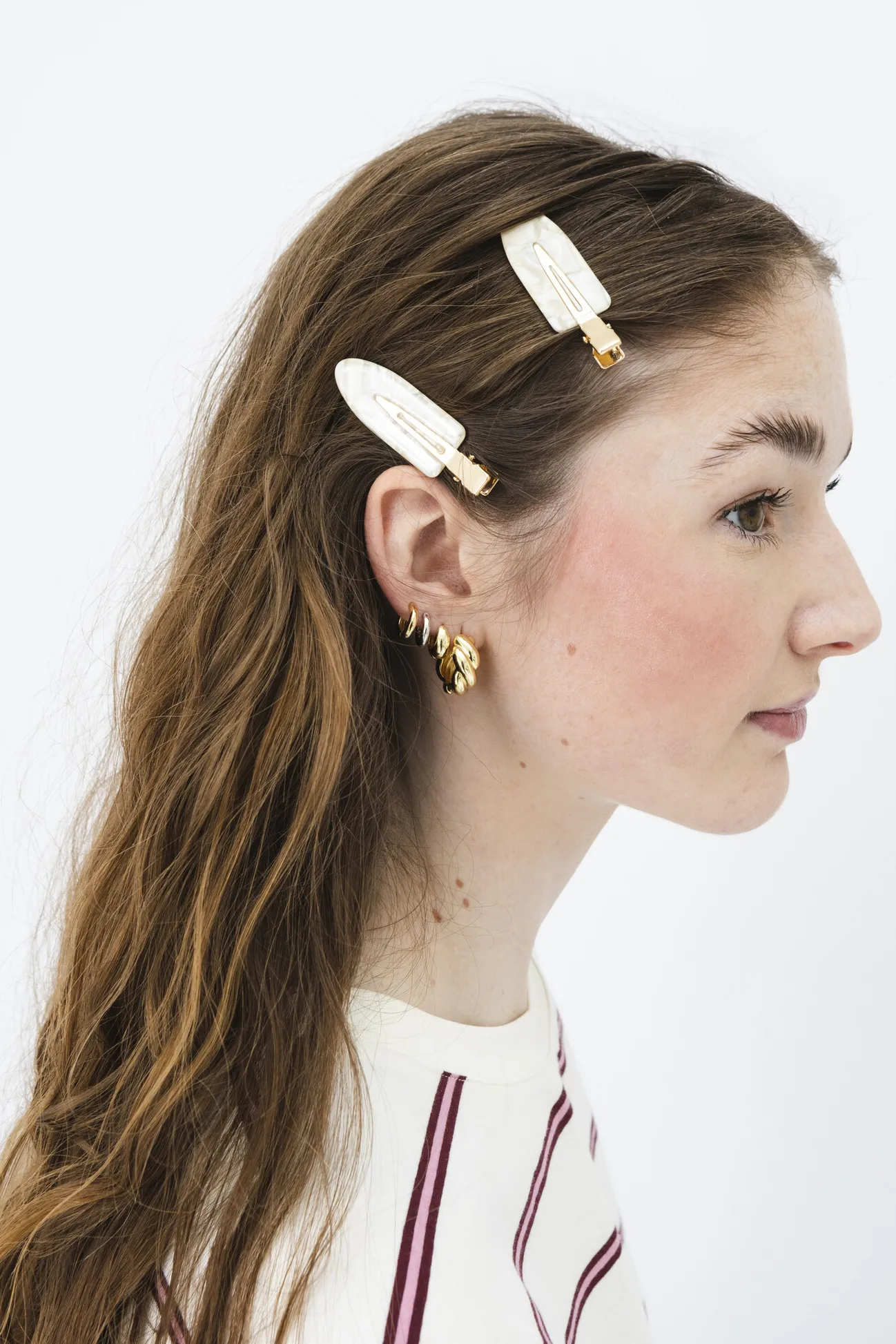 Les Soeurs Resin clips GRWM White+Cream Best