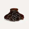 Les Soeurs Resin haarspeld Bloem Brown+Strass Fashion