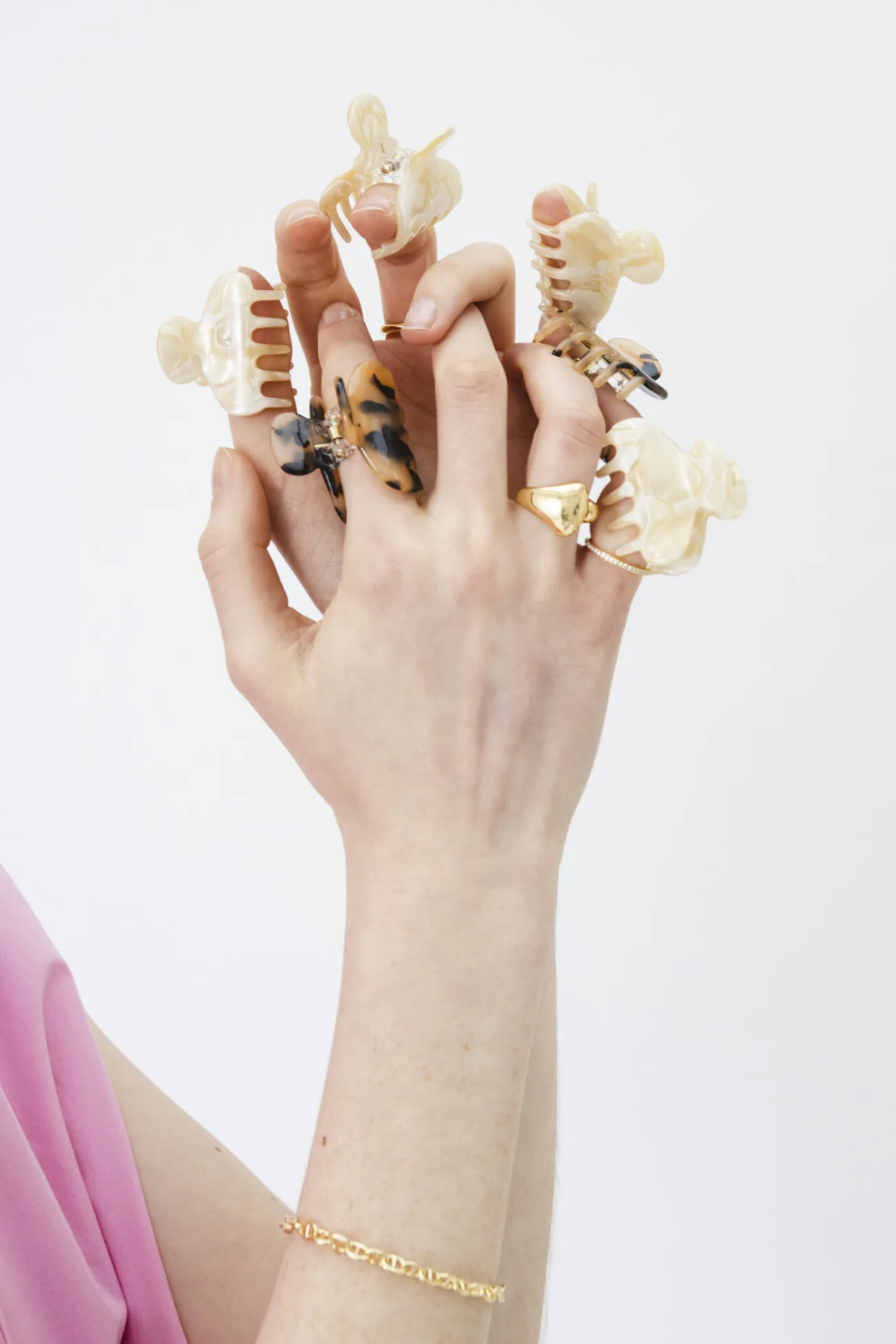 Les Soeurs Resin Haarspeld rond Cream New