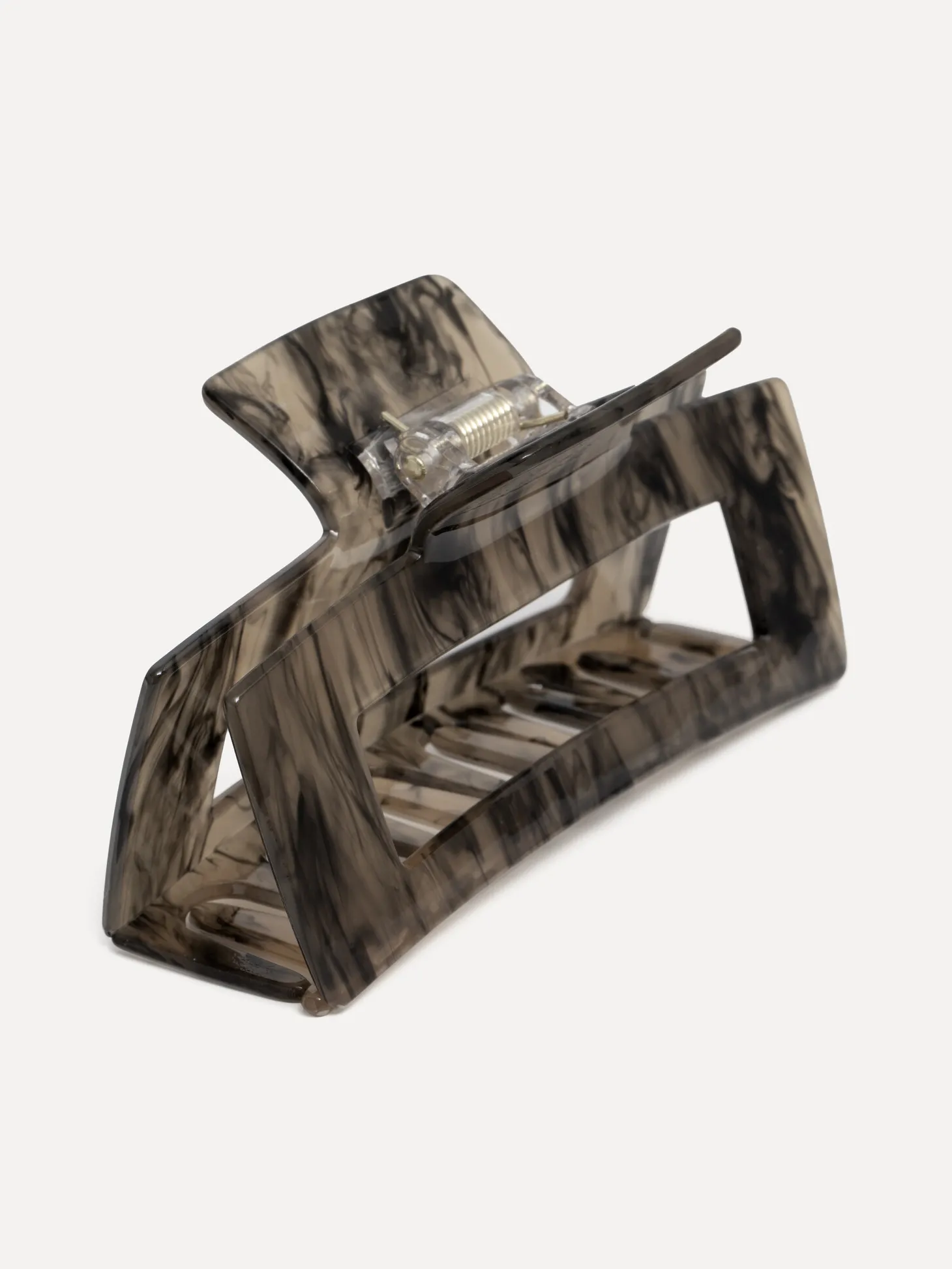 Les Soeurs Resin Hair Clip Rectangle Olive Outlet