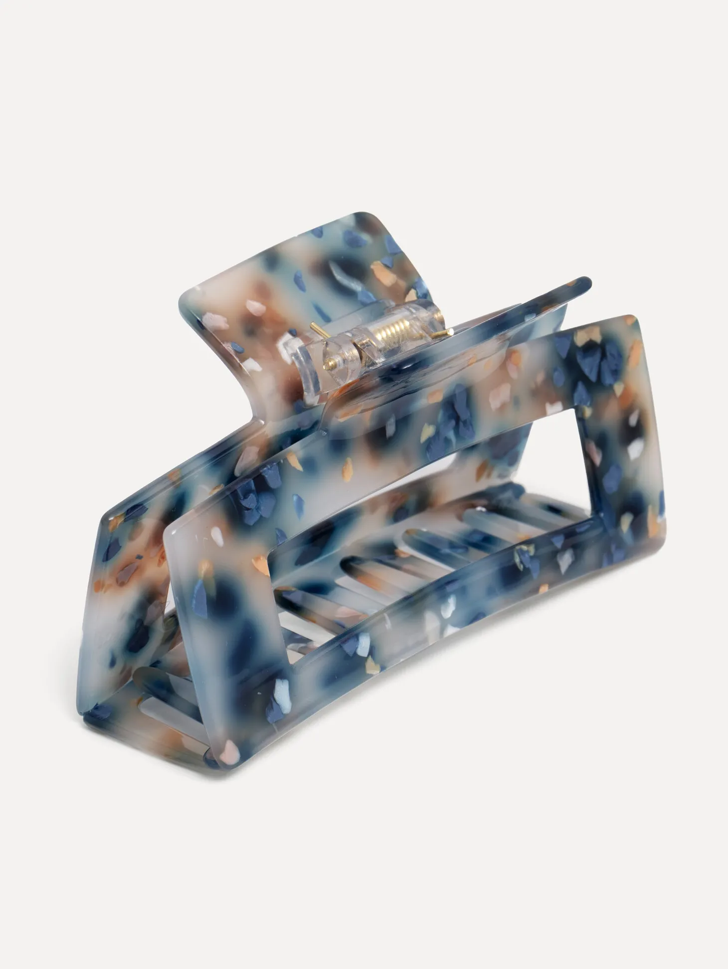 Les Soeurs Resin Hair Clip Rectangle Ocean Clearance