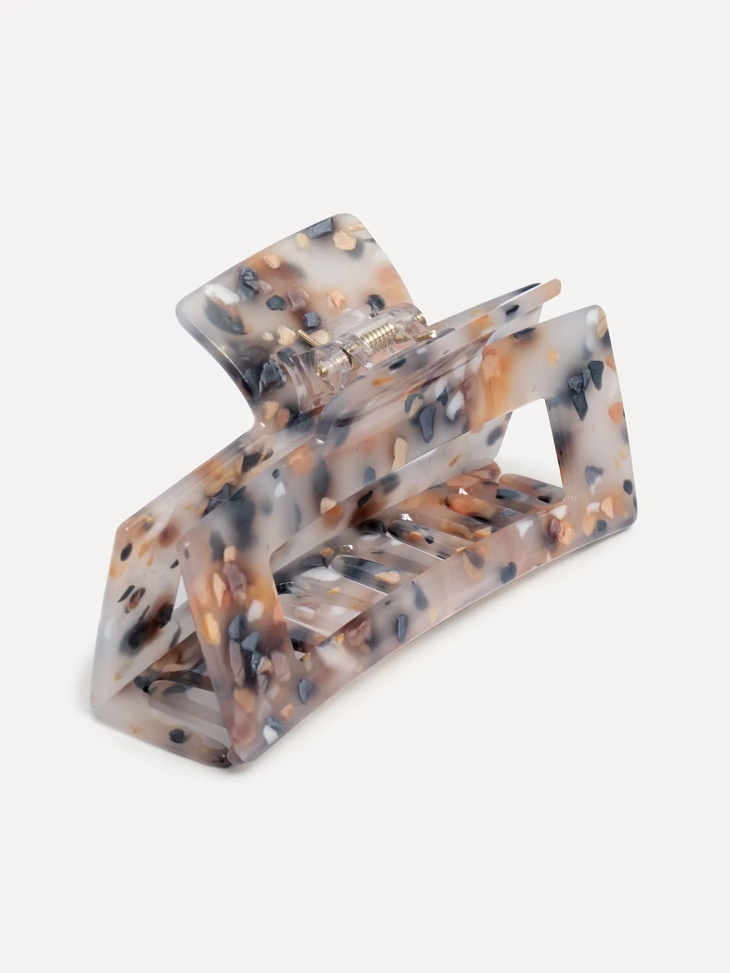 Les Soeurs Resin Hair Clip Rectangle Nude Best