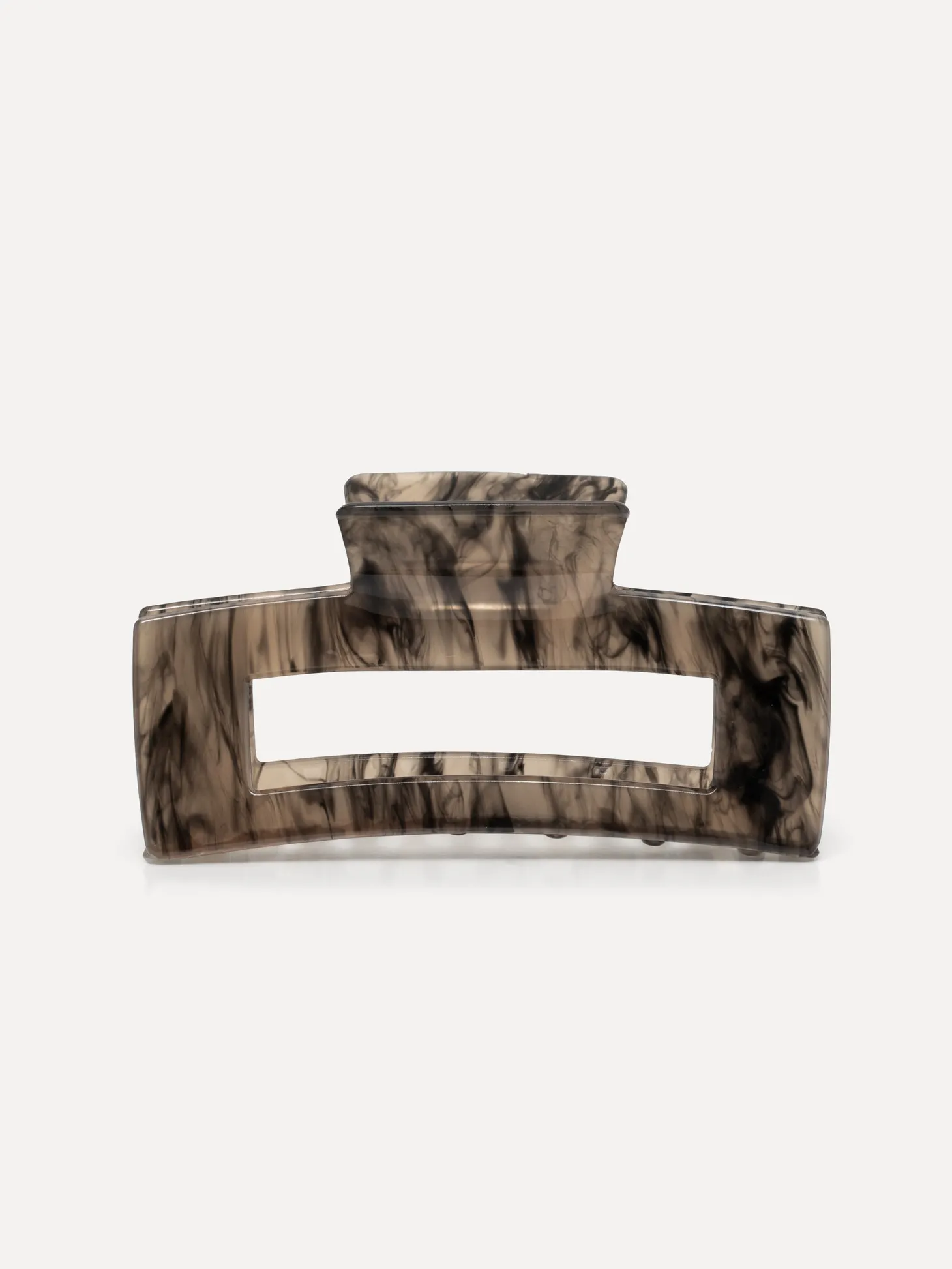 Les Soeurs Resin Hair Clip Rectangle Olive Outlet