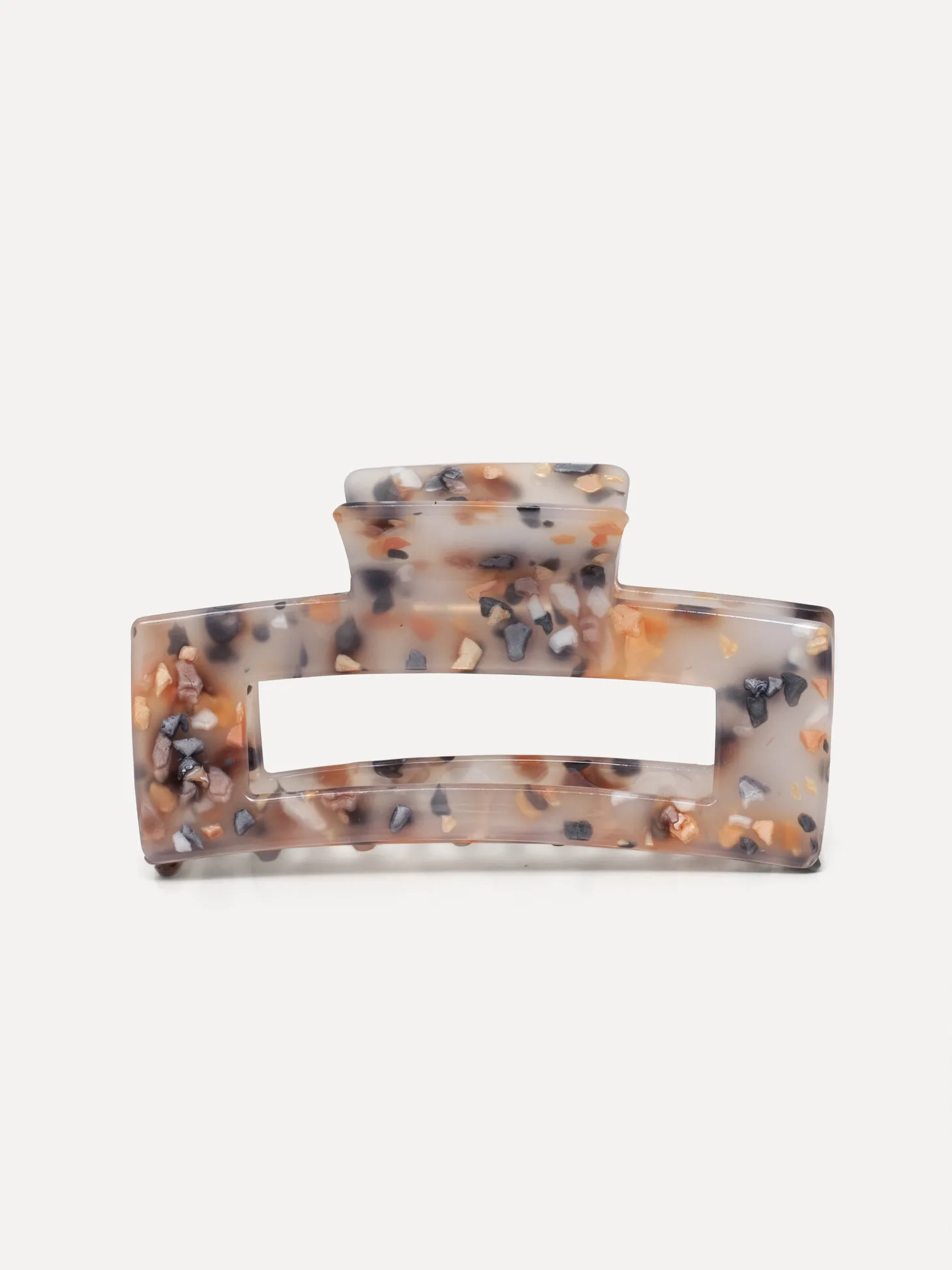 Les Soeurs Resin Hair Clip Rectangle Nude Best