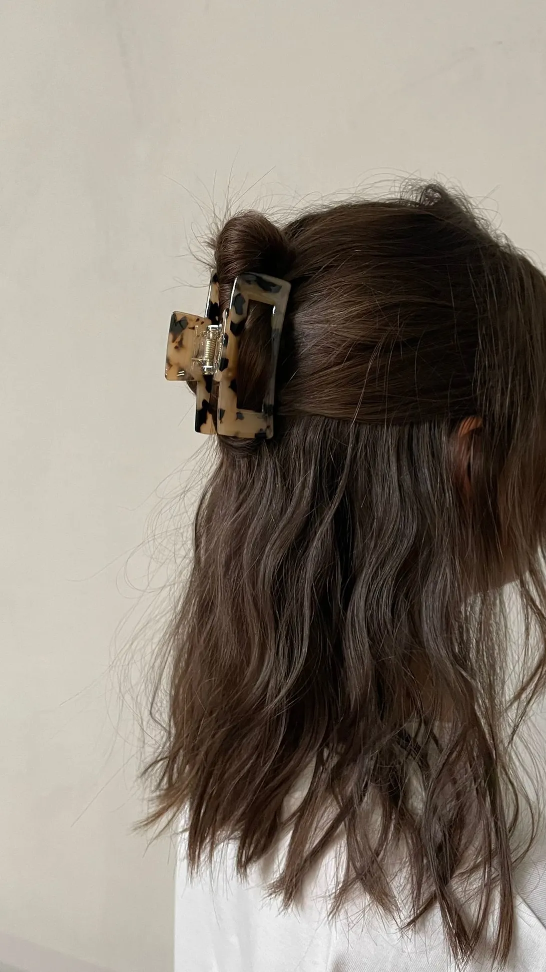 Les Soeurs Resin Hair Clip Rectangle Light+Tortue Sale