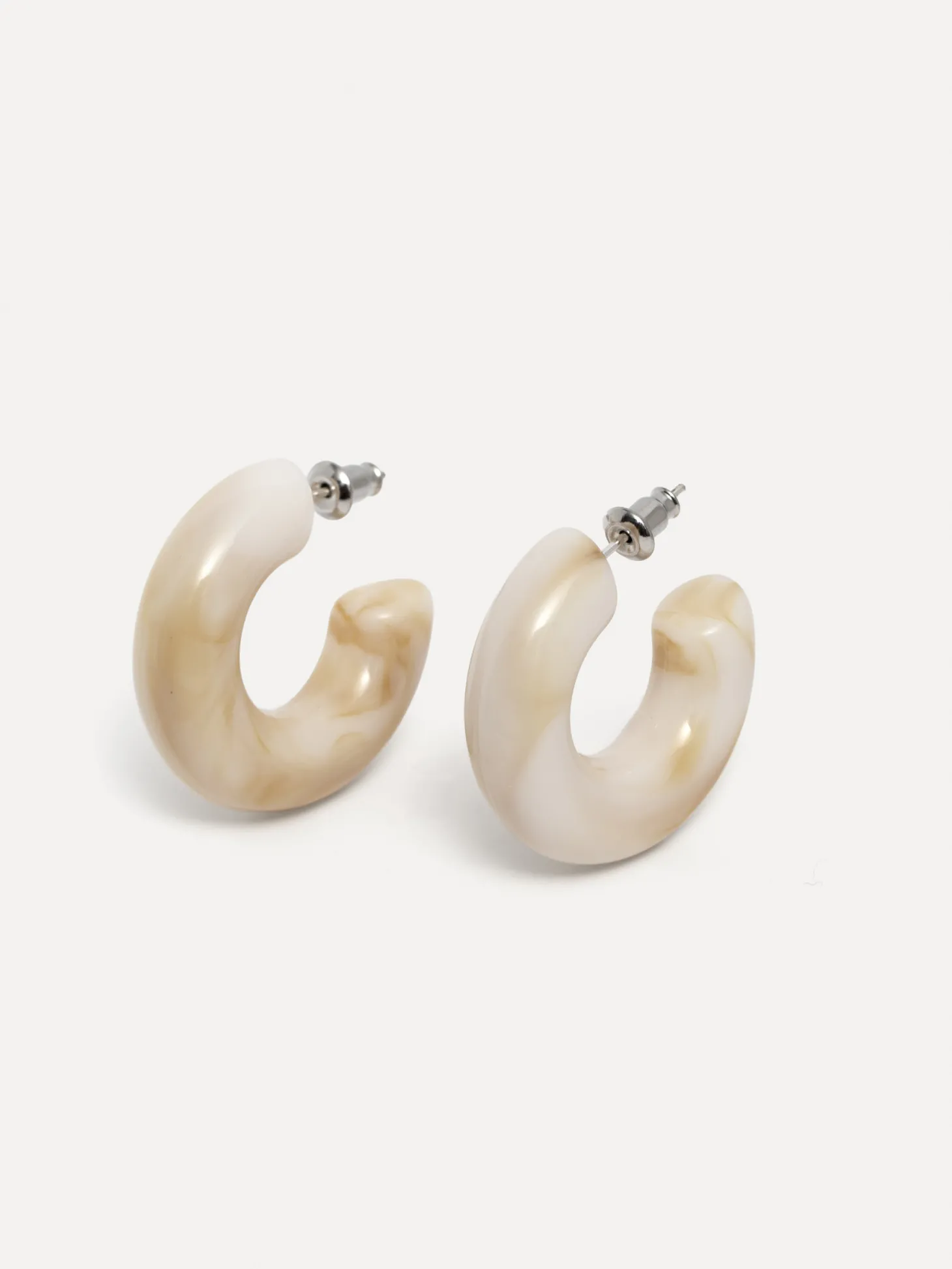 Les Soeurs Resin oorbellen set Melany Cream Sale
