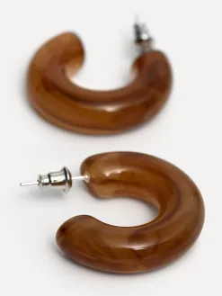 Les Soeurs Resin oorbellen set Melany Amber Discount