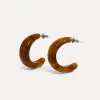 Les Soeurs Resin oorbellen set Melly Brown Discount