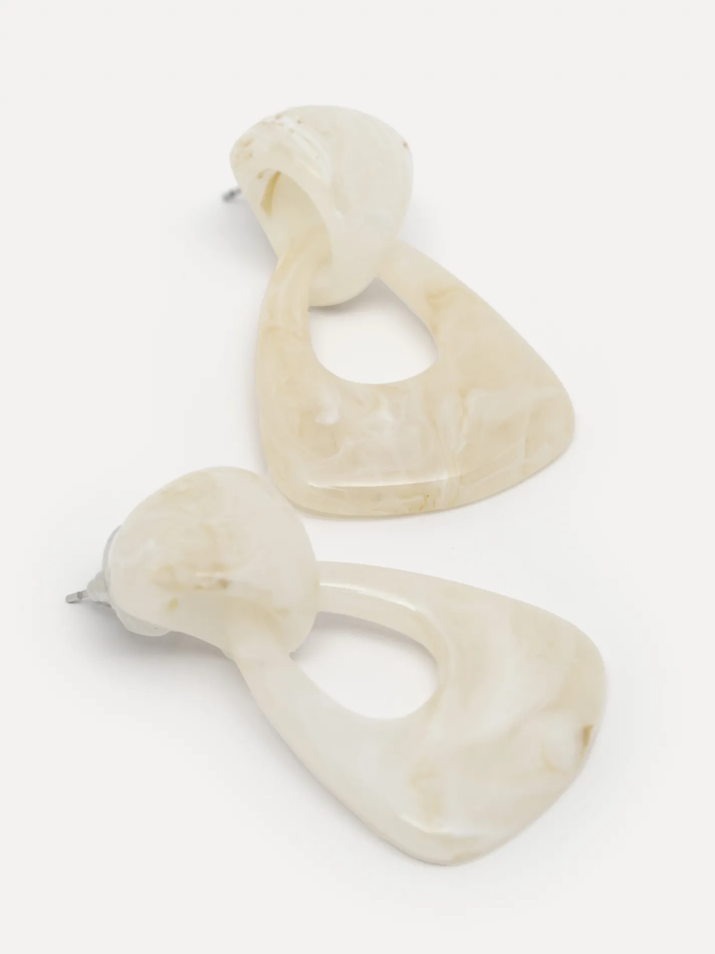 Les Soeurs Resin oorbellen set Merel Cream+Marble Best
