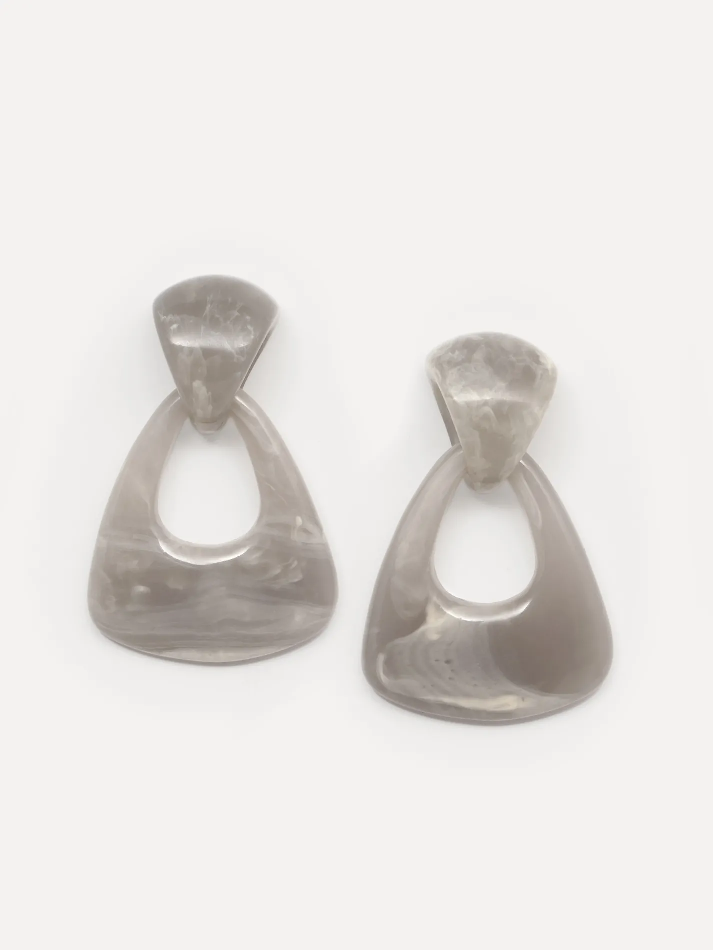 Les Soeurs Resin oorbellen set Merel Grey+Marble Clearance