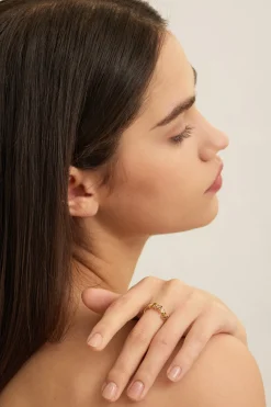 Les Soeurs Ring Chloe Baguette Multi Gold Online