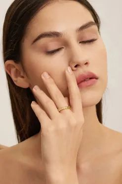 Les Soeurs Ring Chloe Marquise Gold Fashion