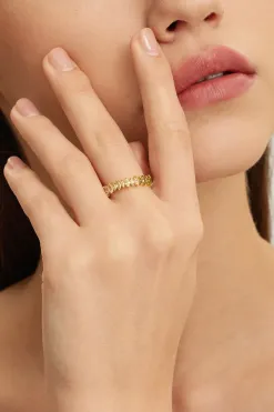 Les Soeurs Ring Chloe Marquise Gold Fashion