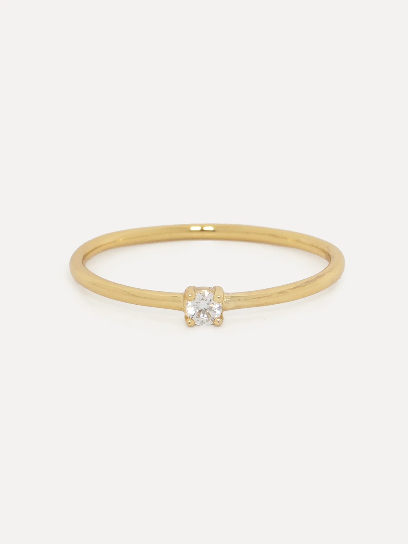 Les Soeurs Ring Chloe Moodstone Clear+Gold New