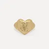 Les Soeurs Ring Claire Hammered Heart Gold Clearance