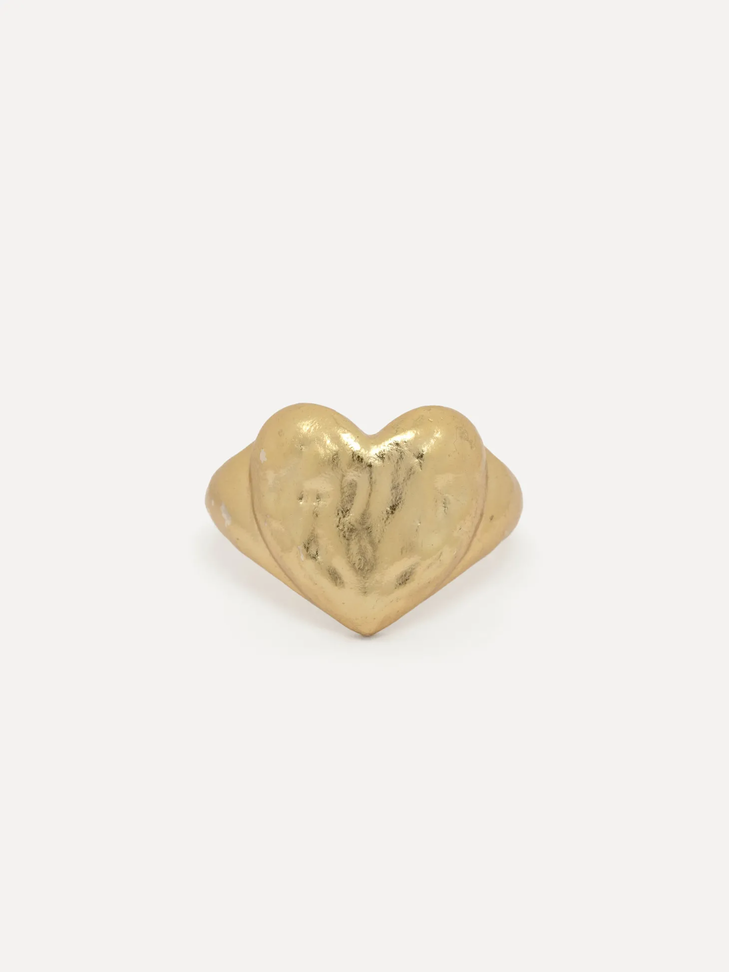 Les Soeurs Ring Claire Hammered Heart Gold Clearance