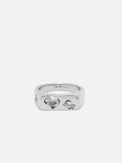 Les Soeurs Ring Claire Rectangle Zirkonia Silver Clearance