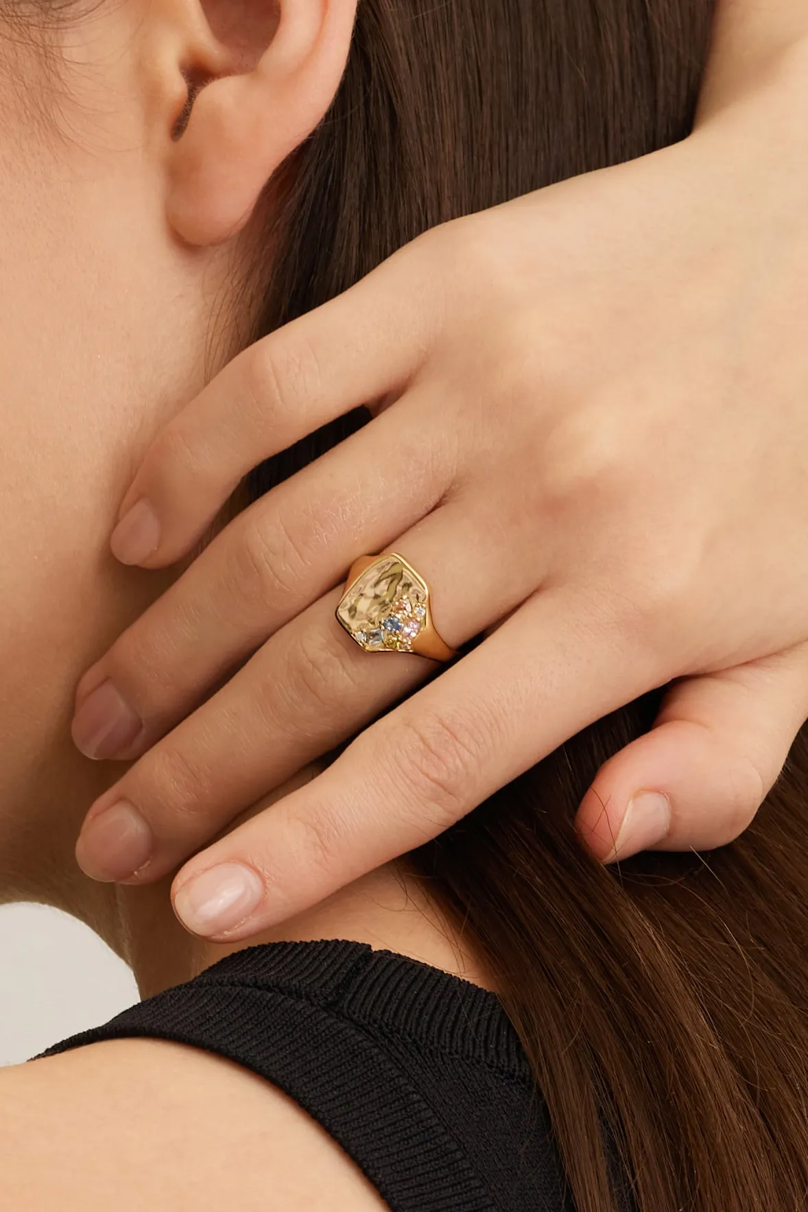 Les Soeurs Ring Gilda Pastel Zirkonia Gold New