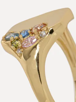 Les Soeurs Ring Gilda Pastel Zirkonia Gold New