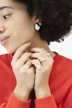 Les Soeurs Ring Gioia Clear+Silver Fashion