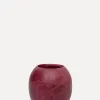 Les Soeurs Ronde Alabaster Kaarsenhouder (small) Burgundy Best