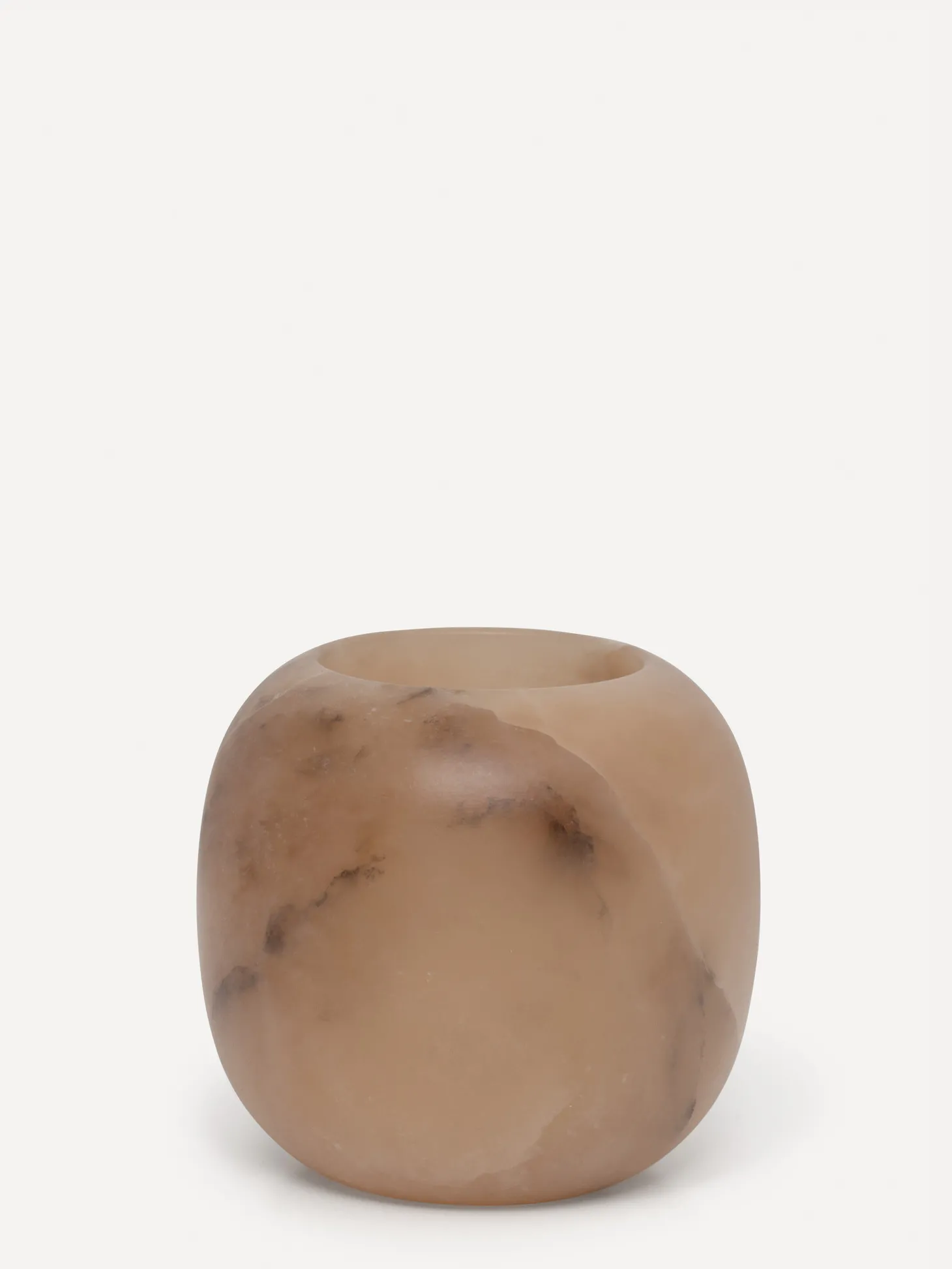 Les Soeurs Ronde Alabaster Kaarsenhouder (medium) Tabac Hot